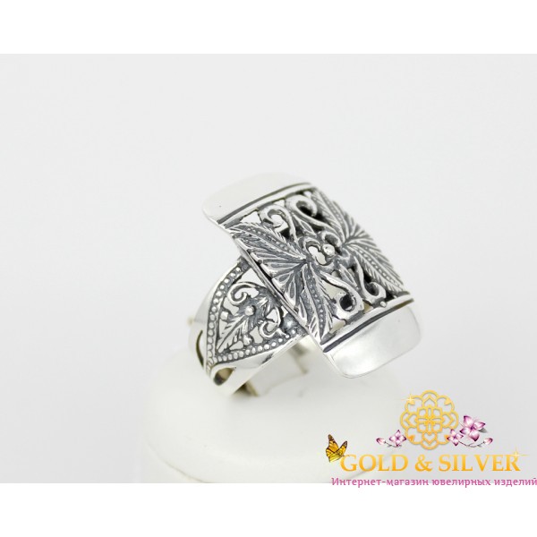 Жіноча каблучка срібна без вставок "Візерунок свята" 1602 , Gold &amp Silver Gold & Silver, Украина
